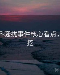 吃瓜爆料骚扰事件核心看点，一起深挖