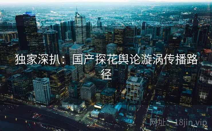 独家深扒：国产探花舆论漩涡传播路径