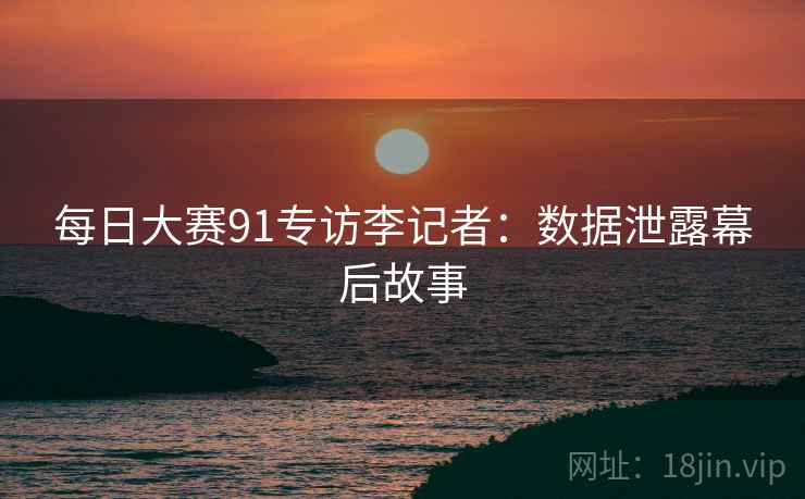每日大赛91专访李记者：数据泄露幕后故事